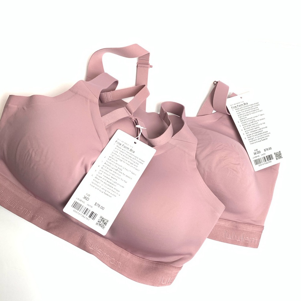 NWT Lululemon Fine Form Bra Dusty Mauve - Picture 5 of 7